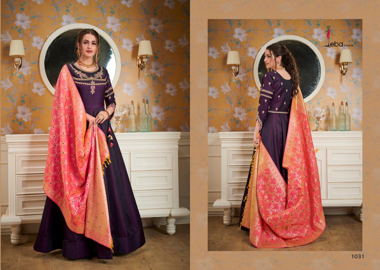 Banaras Vol 2 By Eba Lifestyle Readymade Gown With Dupatta Collection Banaras Vol 2 By Eba Lifestyle Readymade Gown With Dupatta Collection